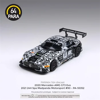 1:64 GT3 EVO 24H Spa Mad Panda Motorsport Zliatiny Diorama Auto Model Kolekcie Miniatúrne Carros Hračky PARA 64