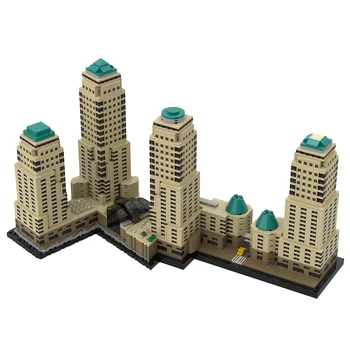  Autorizovaný MOC-125137 1/1000 Svetové Finančné Centrum Veľké Modulárny Stavebný modely Stavebných Blokov Hračky Nastaviť (3947PCS)