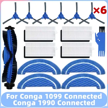  Pre Conga 1099 Pripojený / 1990 Pripojený Robot Vysávač Náhradné Diely, Hlavné Bočné Kefa Hepa Filter Mop Rag Náhradné Príslušenstvo