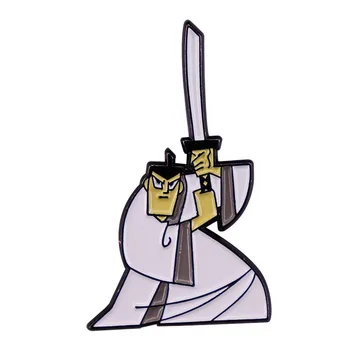 Karikatúry Anime Zábavné Samuraj Smalt Brošňa Kolíky Odznak Klopě Pin Zliatiny Kovov Módne Šperky, Doplnky, Darčeky