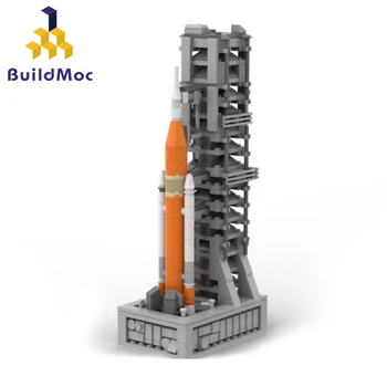  MOC Priestoru Artemis SLS Raketa Modelu Auta Saturn V Mars Exploration Spustenie Vozidla stavebným Hračka Dieťa Vedy KMEŇOVÝCH Tehla Darček