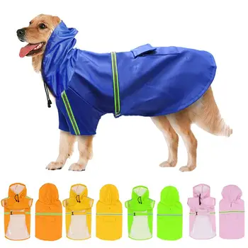  Psa Nepremokavý Plášť Reflexné Pet Oblečenie pre Malé Psy Bunda Veľký Pes Vonkajšie Kapucňou Oblečenie, chovateľské potreby S-5XL