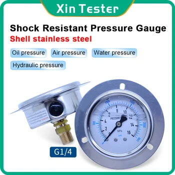  Xin Tester Vzduchu, Oleja, Vody Hydraulické Psi tlakomer Závitom G 1/4,Axiálne nehrdzavejúcej ocele Anti-Vibračná manometer 0-60Mpa