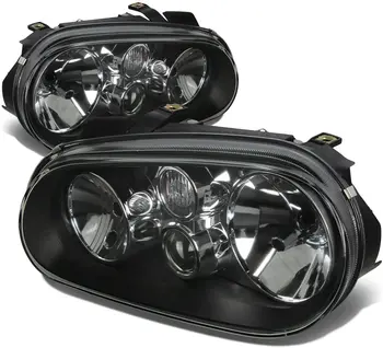  Svetlomety Montáž Kompatibilný s Golf Cabrio MK4 99-06, Vodiča a Spolujazdca, Čierna Bývanie