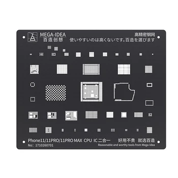  QianLi Čiernej Ocele BGA Reballing Vzorkovníka Kit pre IPhone 6/6/7/7P/8/8P/X/XS/11/12/13 Pro Max Mini CPU IC Čip Tin Výsadbu Net
