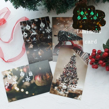  15pcs Svetelný Vianočný Strom V Zobraziť Okno Scrapbooking Strana Pozvanie DIY Dekorácie, Darčekové Karty Pozdrav, Pohľadnicu