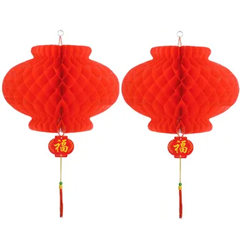  6pcs nový rok 2020 papier svietidla čínskeho festivalu red lantern prívesok Vianočné Dekorácie pre domov Dekoračné Svietidlá
