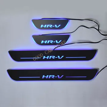  Auto Časť vhodné Na Honda HRV HR-V Vezel 2014 2015 2016 2018 pohybujúce sa led Šúchať Platňa Dverí, Parapet Kryty Prahov Kryt Trim 4Pcs
