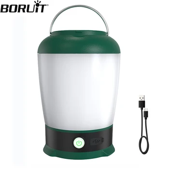  BORUiT Camping LED Svetlo, USB Nabíjateľné Kempingové Svietidlo Nepremokavé Vonkajšie Lampy Stanoch, Turistika Nočné Svetlo Závesné Lampy